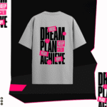 Dream. Plan. Achieve." Athletic Fit T-Shirt – Grey Edition - Image 2