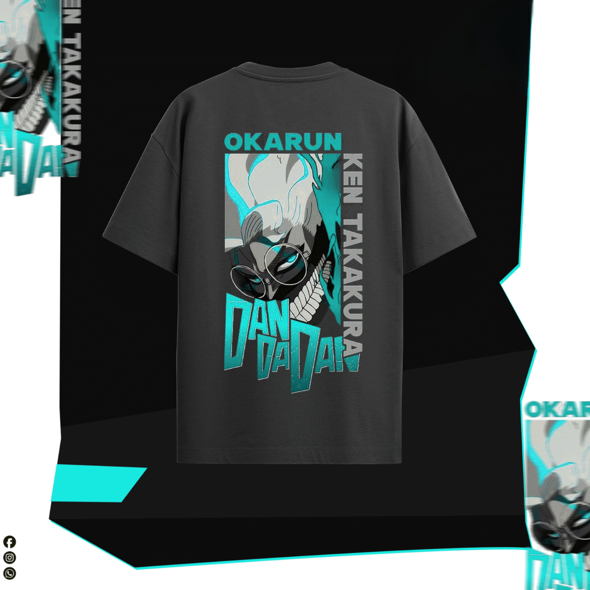 OKARUN" Vintage Anime Street Tee - Image 2