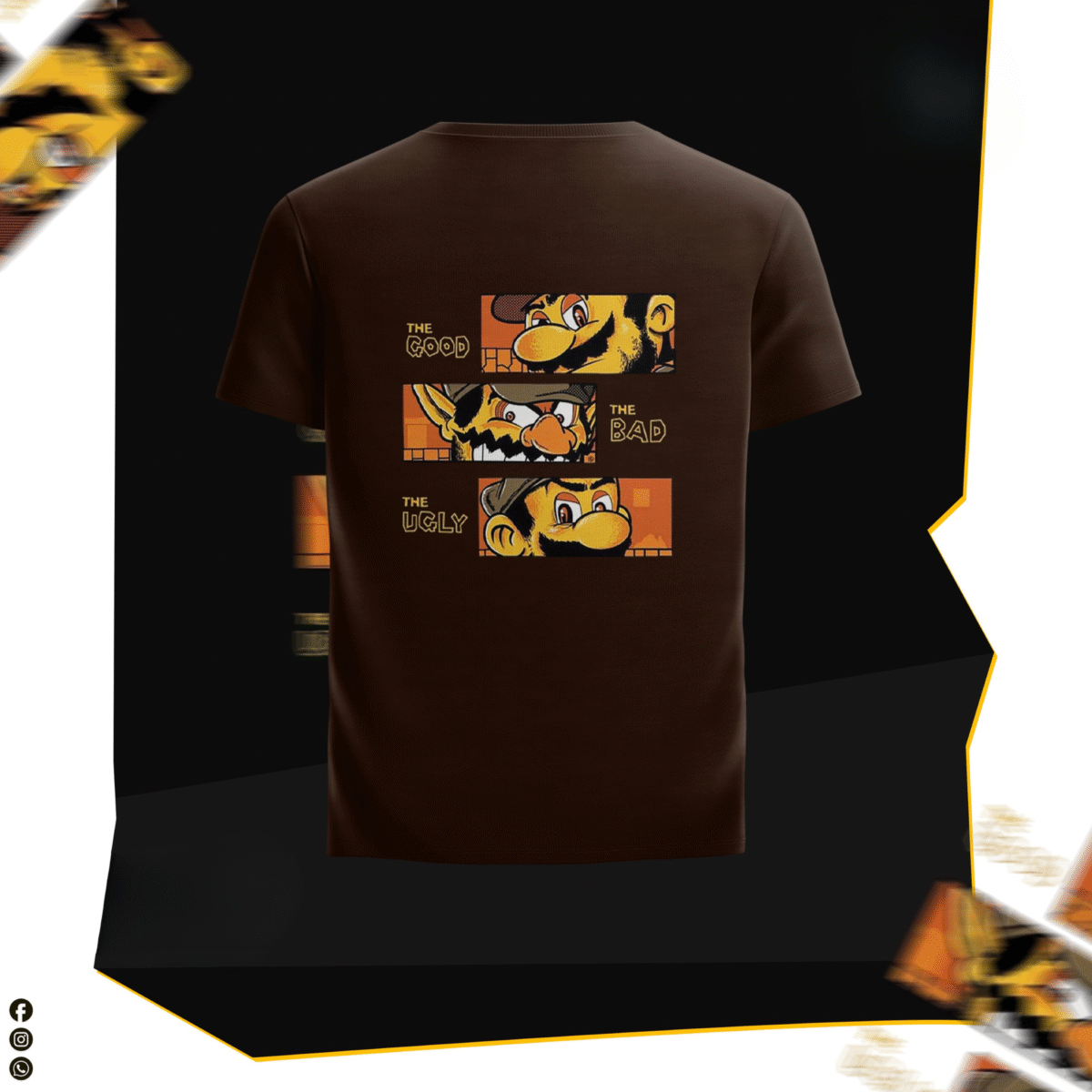 The Good, The Bad, The Ugly" Retro Pixel Tee – Brown Edition - Image 2