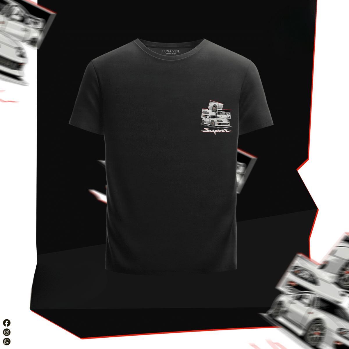 Supra Legend" JDM Car Graphic T-Shirt - Image 1