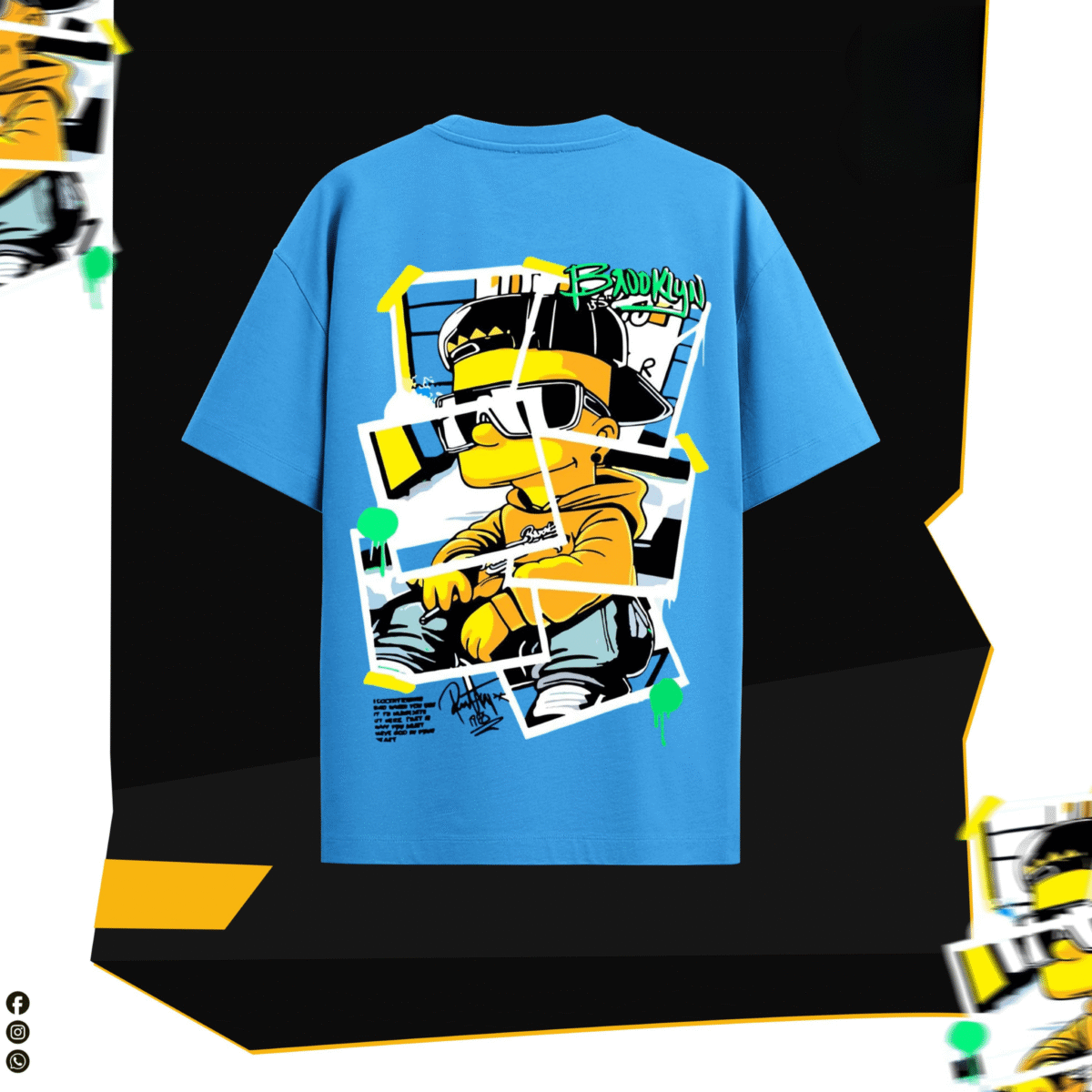 The Simpsons Distressed Vintage Tee – 90s Washed Edition - Image 2