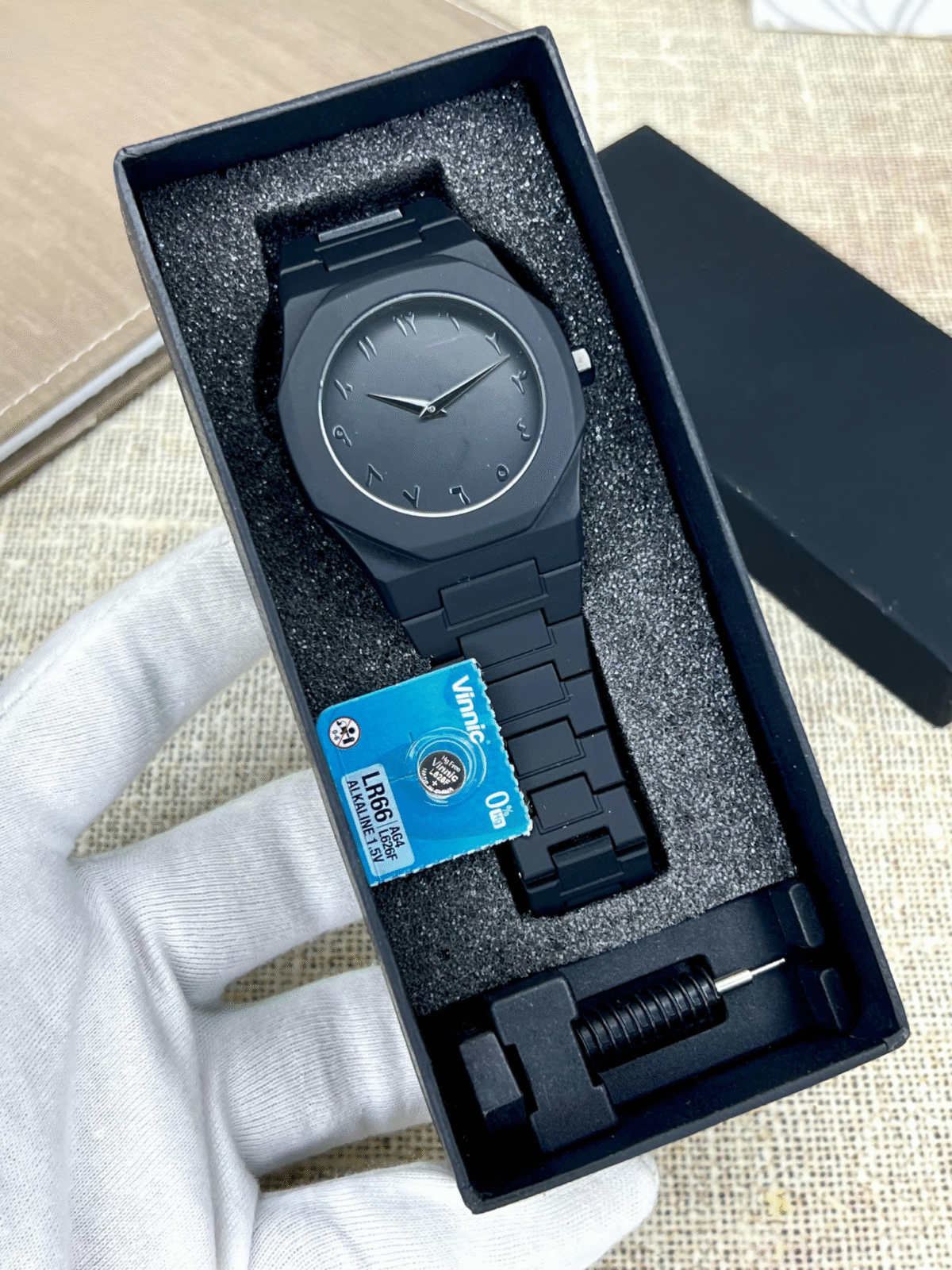 Aura Fiber Original Watch – Arabic Dial | Butterfly Lock | Box, Tool & Extra Cell Included | PKR 3999 Only | New Arrival at Leejiya Watches - Image 1