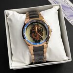 TOMI Skeleton Dial Watch for Men – Metallic Chain | Quartz Movement | Gift Box Included