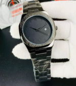 Black Aura Gents Watch – Arabic Dial | Metallic Chain | Butterfly Lock | Date Working | New Arrival at Leejiye Watches - Image 5