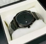 Black Aura Gents Watch – Arabic Dial | Metallic Chain | Butterfly Lock | Date Working | New Arrival at Leejiye Watches