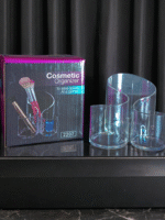 3 Compartments Cosmetic Makeup Organizer – Transparent Acrylic Storage Box - Image 3
