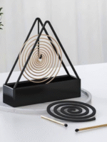Triangle Anti-scald Mosquito Coil Stand & Wax Melt Burner - Image 2