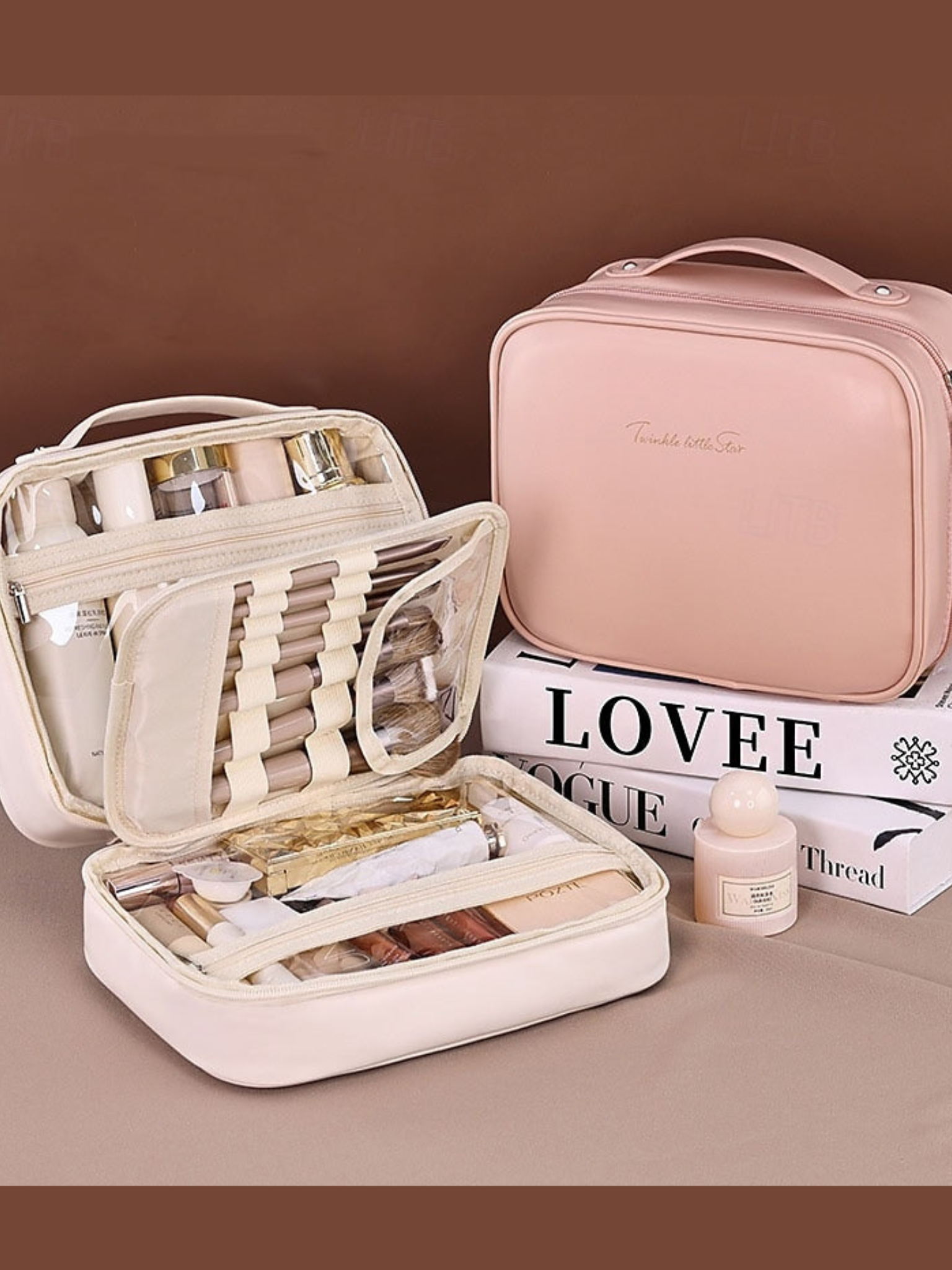 holder (8) Cosmetic Bag – Travel Friendly & Spacious - Image 1