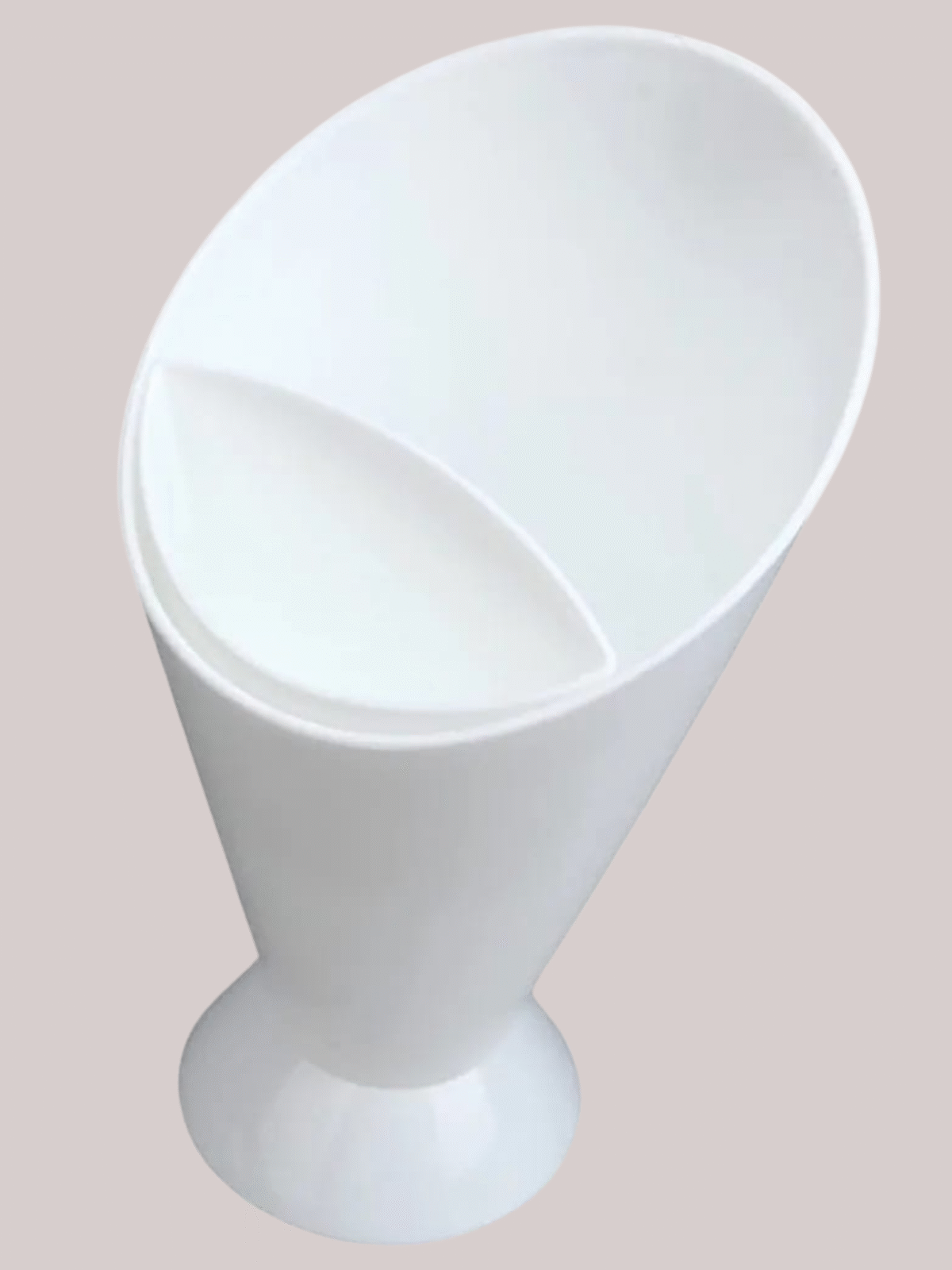 🍟 Plastic French Fry Cone Holder with Dipping Sauce Cup – White - Image 2