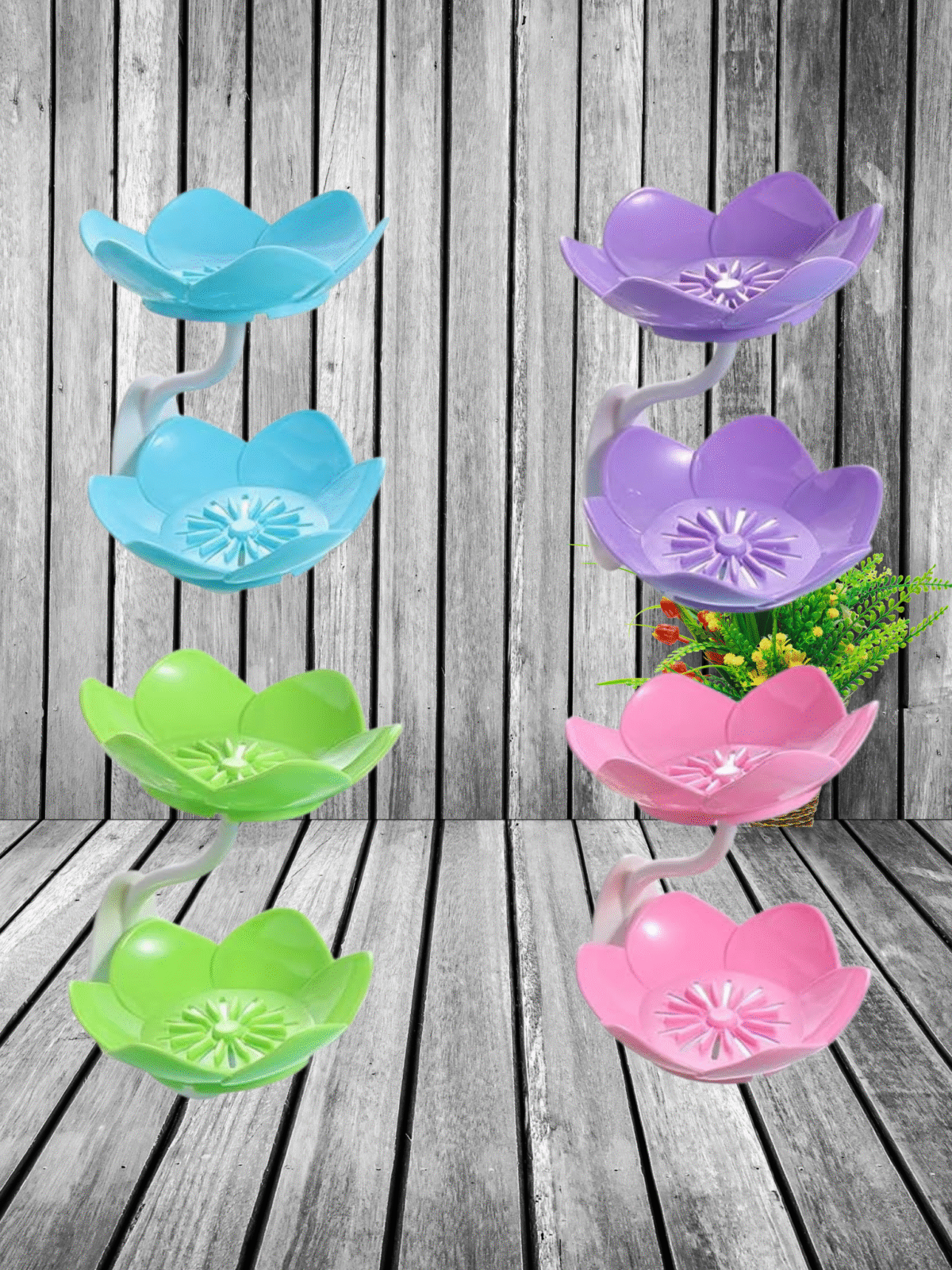 🌸 Wall-Mounted Double Layer Flower-Shaped Soap Tray - Image 1