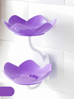 🌸 Wall-Mounted Double Layer Flower-Shaped Soap Tray - Image 4