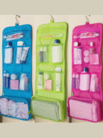 🧳 Foldable Hanging Toiletry Storage Bag | Travel Organizer | Waterproof | Multi-Compartment | Hook Design
